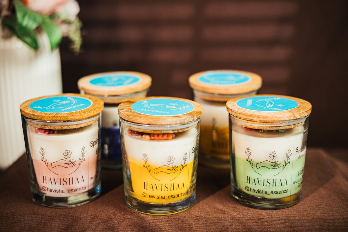 Spring Meadow Coloured Candles